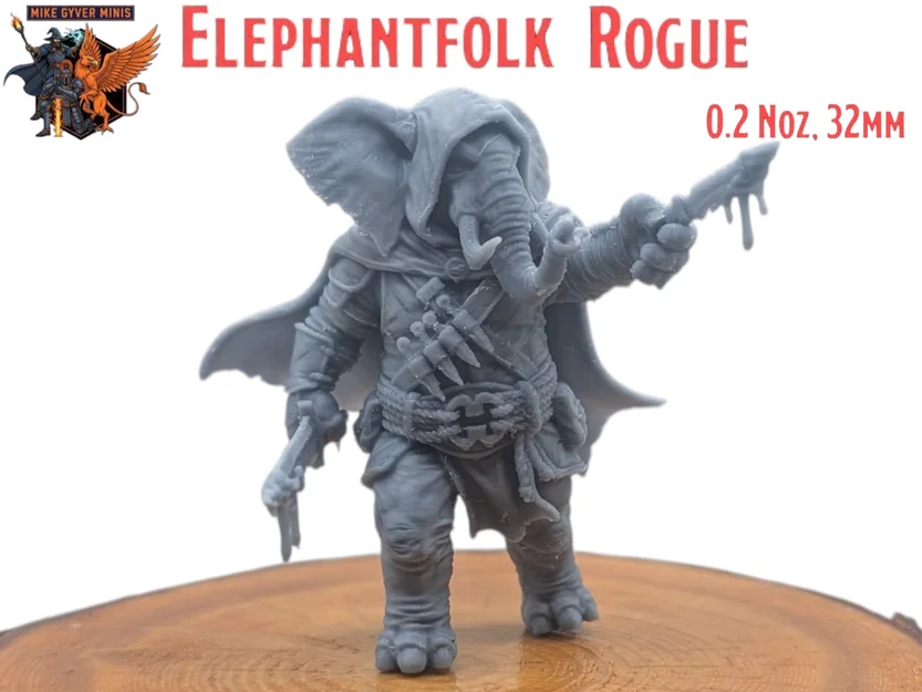 Elephantfolk Rogue - MGM Print-Ready Mini (Miniature sẵn sàng để in) - Image 1