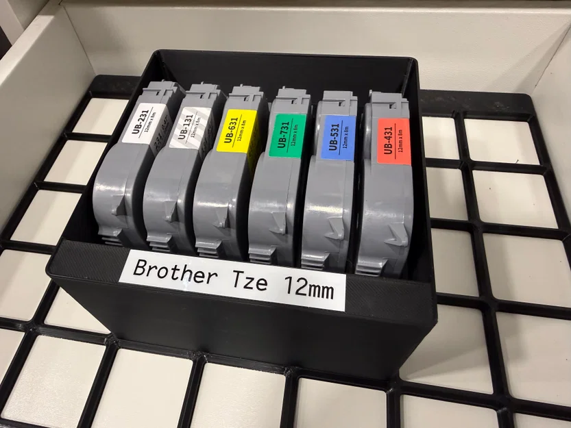 Khay Gridfinity đựng băng Brother P-Touch TZE 6–24mm - Image 3