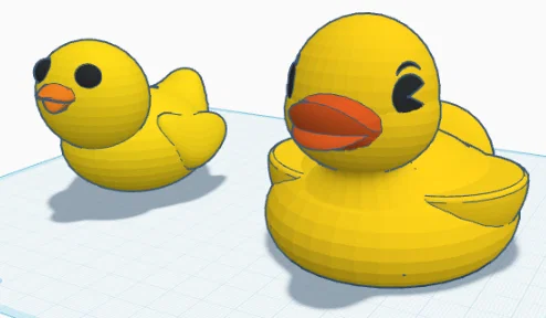 Mô hình 2 chú vịt dễ thương in 3D từ Tinkercad - Image 2