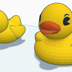 Mô hình 2 chú vịt dễ thương in 3D từ Tinkercad