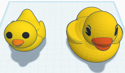 Mô hình 2 chú vịt dễ thương in 3D từ Tinkercad - Image 3