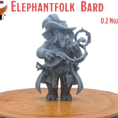 Elephantfolk Bard - MGM Mini print-ready