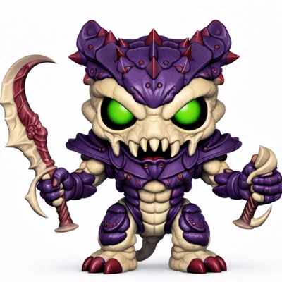 Mô hình 3D Guerrier Mignodule: Chiến binh quái vật phong cách Chibi