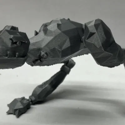 Mô hình khủng long Tuffaluffagus low poly in 3D độc đáo