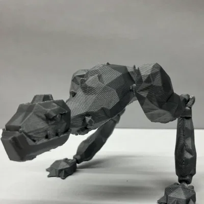 Mô hình khủng long Tuffaluffagus low poly in 3D độc đáo