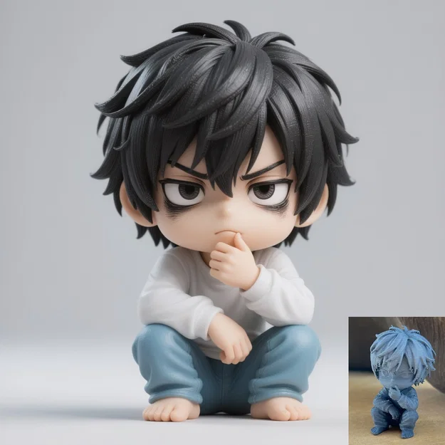 Chibi L (Death Note) – Mô hình tượng 3D - Image 1