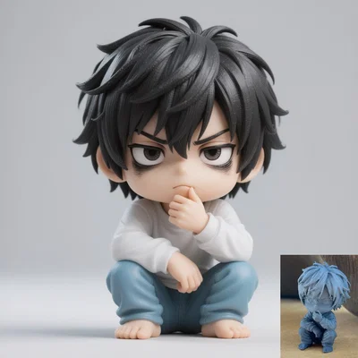 Chibi L (Death Note) – Mô hình tượng 3D