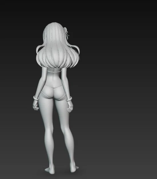Mô hình nhân vật nữ anime bikini dễ thương để in 3D - Image 2