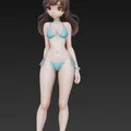 Mô hình nhân vật nữ anime bikini dễ thương để in 3D - Thumbnail 5