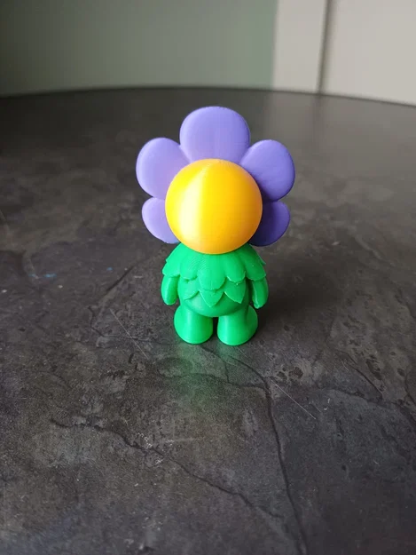 Mô hình trang trí Purple Flower Buddy đáng yêu cho bàn làm việc - Image 2