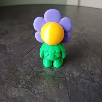 Mô hình trang trí Purple Flower Buddy đáng yêu cho bàn làm việc