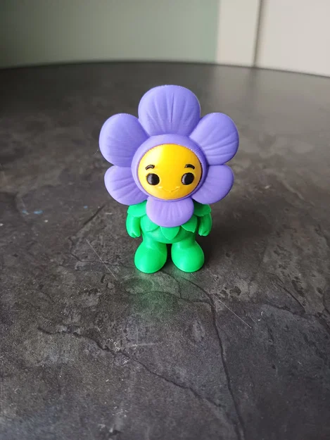 Mô hình trang trí Purple Flower Buddy đáng yêu cho bàn làm việc - Image 3