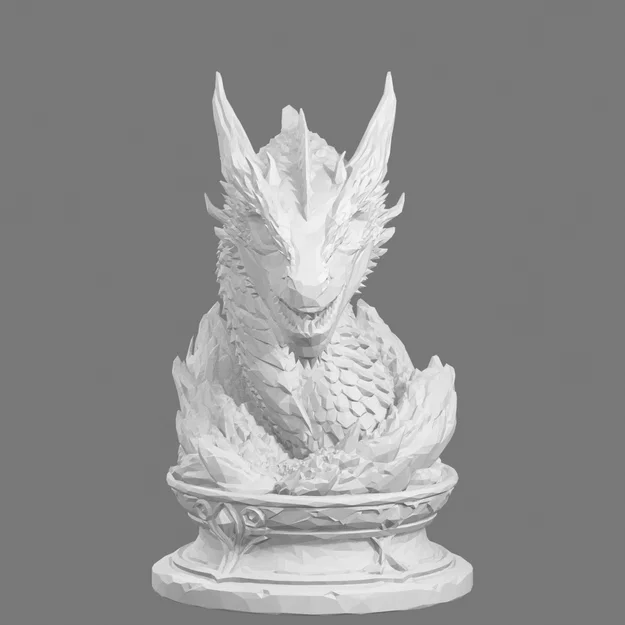 Tượng Bán Thân Rồng Emberscale – Mẫu STL Fantasy - Image 2