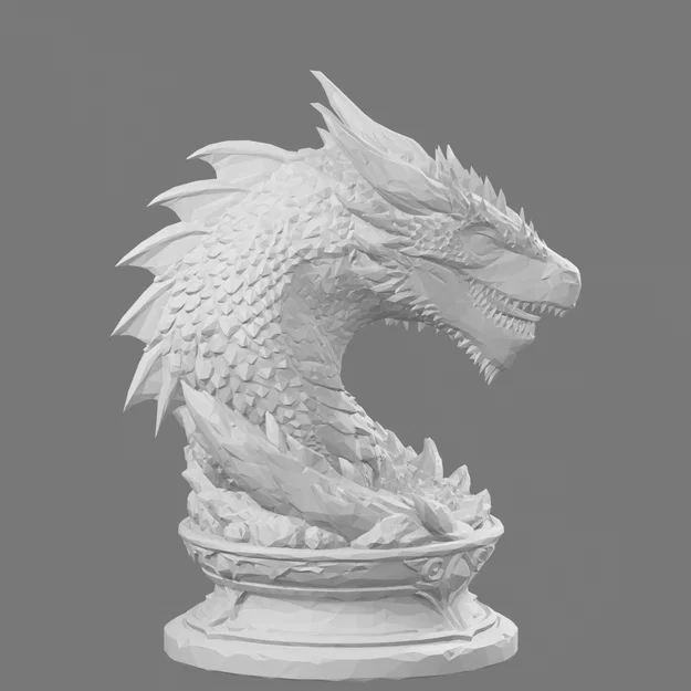 Tượng Bán Thân Rồng Emberscale – Mẫu STL Fantasy - Image 3