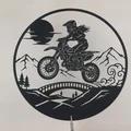 Tranh Treo Tường 2D Motocross Rider (STL) - Thumbnail 3
