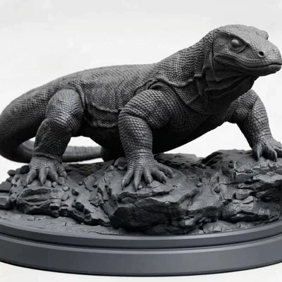 Mô hình tượng Rồng Komodo 3D độ chi tiết cao