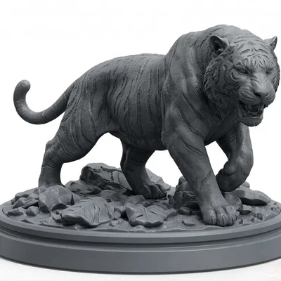 Mô hình tượng Hổ 3D (Tiger Statue) siêu chi tiết - File in STL