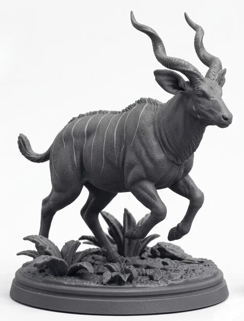 Mô hình tượng linh dương Greater Kudu in 3D tinh xảo - Image 1