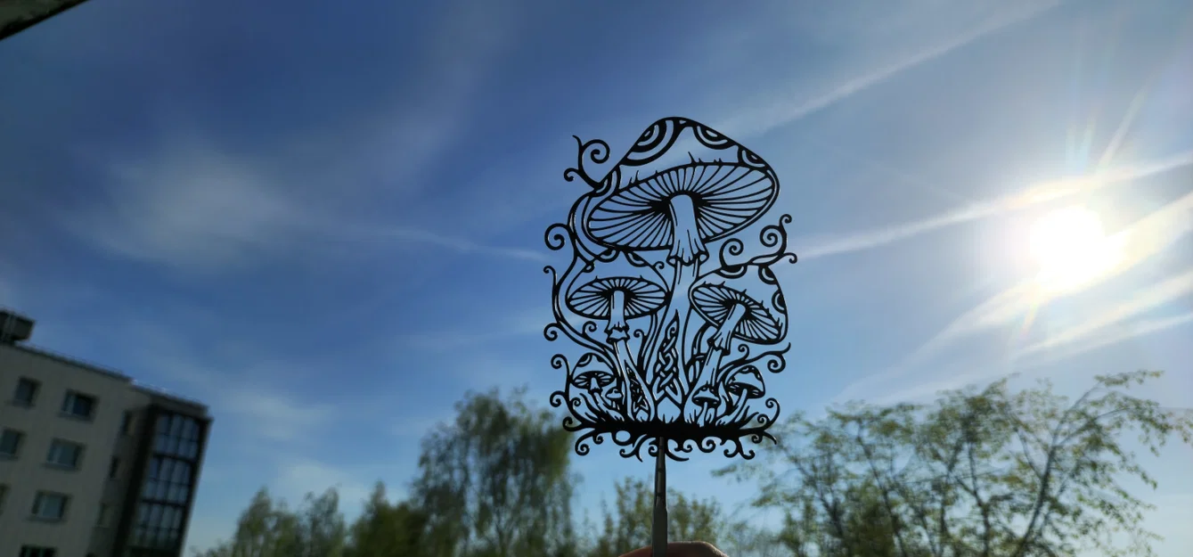 Mushroom Forest 2D Wall Art – Tranh Treo Tường 2D STL - Image 2