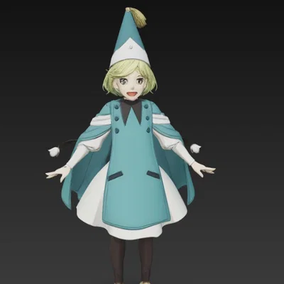 Mô hình 3D Coco từ anime Witch Hat Atelier sắc nét