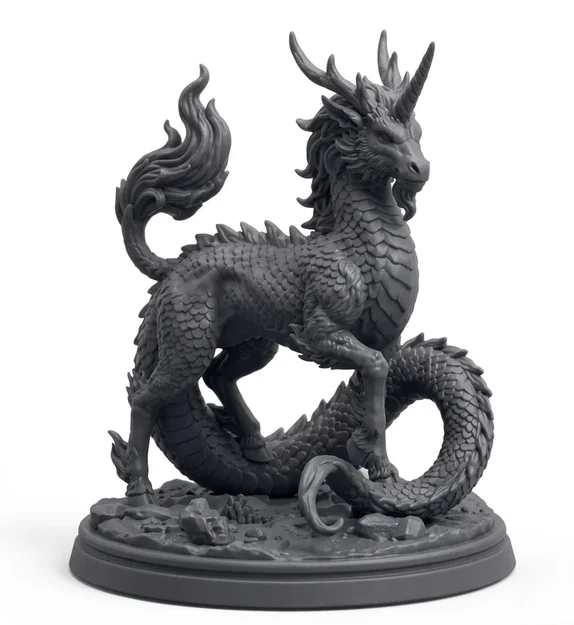 Mô hình tượng Long Mã (Longma Statue) cực chi tiết cho in 3D - Image 1