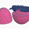 Mô hình rồng cuộn trong trứng 3D cực chất để trang trí - Thumbnail 1