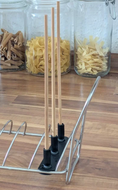 Phụ kiện treo chai cho kệ úp chén Ikea VÄLVÅRDAD (dùng đũa) - Image 1