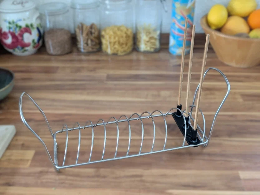 Phụ kiện treo chai cho kệ úp chén Ikea VÄLVÅRDAD (dùng đũa) - Image 2