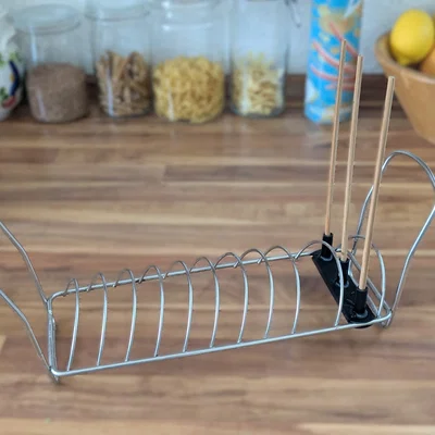 Phụ kiện treo chai cho kệ úp chén Ikea VÄLVÅRDAD (dùng đũa)