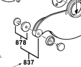 Bánh xe con lăn chụp lưỡi cưa Bosch GKS/PKS 54-66 (spare part sửa chữa) - Image 3