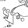 Bánh xe con lăn chụp lưỡi cưa Bosch GKS/PKS 54-66 (spare part sửa chữa) - Thumbnail 3