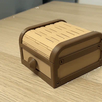 Tambour Box | Hộp nắp cuốn Roll-top | Organizer lưu trữ