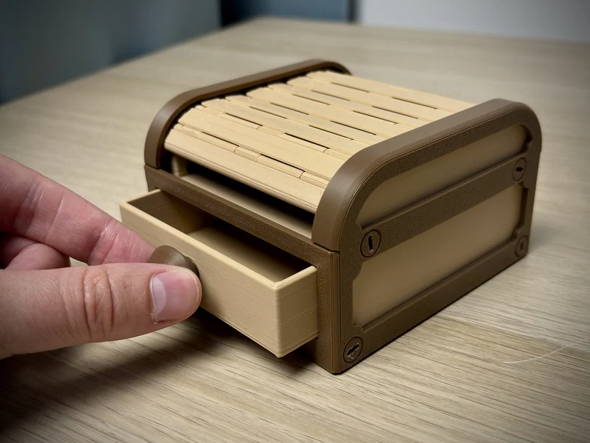 Tambour Box | Hộp nắp cuốn Roll-top | Organizer lưu trữ - Image 3