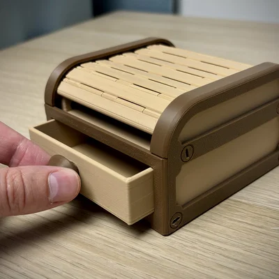 Tambour Box | Hộp nắp cuốn Roll-top | Organizer lưu trữ