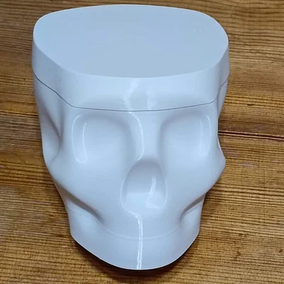 Hộp đựng đồ hình đầu lâu có nắp (Skull box) - In 3D Vase Mode