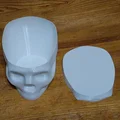 Hộp đựng đồ hình đầu lâu có nắp (Skull box) - In 3D Vase Mode - Thumbnail 2