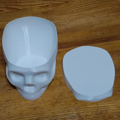 Hộp đựng đồ hình đầu lâu có nắp (Skull box) - In 3D Vase Mode