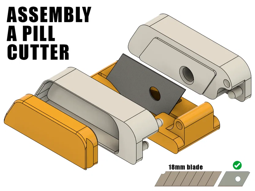 Dao cắt viên thuốc chính xác / Pill Cutter (V2 cập nhật!) - Image 2