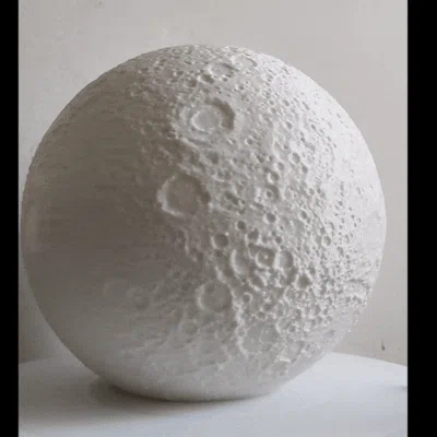 Đèn Mặt Trăng – Bản NASA Dập Nổi Cao (Địa Hình Siêu Chi Tiết) - Image 2