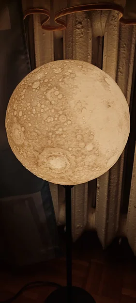 Đèn Mặt Trăng – Bản NASA Dập Nổi Cao (Địa Hình Siêu Chi Tiết) - Image 3