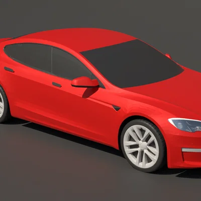 Tesla Model S 2023 STL – Mẫu xe 3D low poly chân thực để in 3D