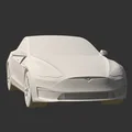 Tesla Model S 2023 STL – Mẫu xe 3D low poly chân thực để in 3D - Thumbnail 5
