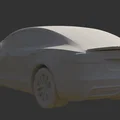 Tesla Model S 2023 STL – Mẫu xe 3D low poly chân thực để in 3D - Thumbnail 8