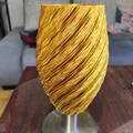 Bình Hoa Hiện Đại Xoắn Ốc Lụa Vàng - Thumbnail 3