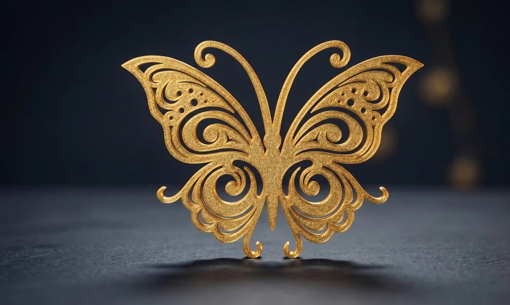 Ornament Bươm Bướm Vàng Thanh Lịch - Image 1