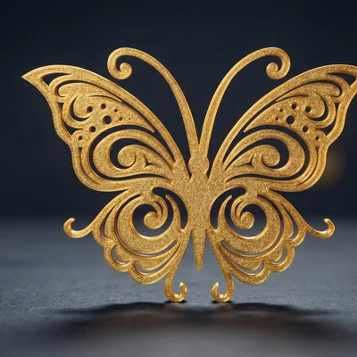 Ornament Bươm Bướm Vàng Thanh Lịch