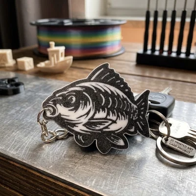 Móc khóa cho dân câu carpfishing (cá chép) – in 3D