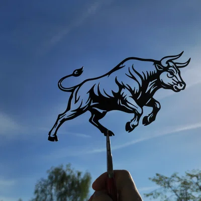 Tranh Treo Tường 2D Bull vs Bear (STL)