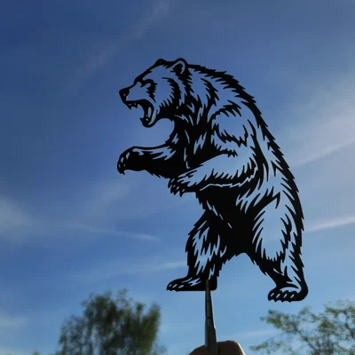 Tranh Treo Tường 2D Bull vs Bear (STL)