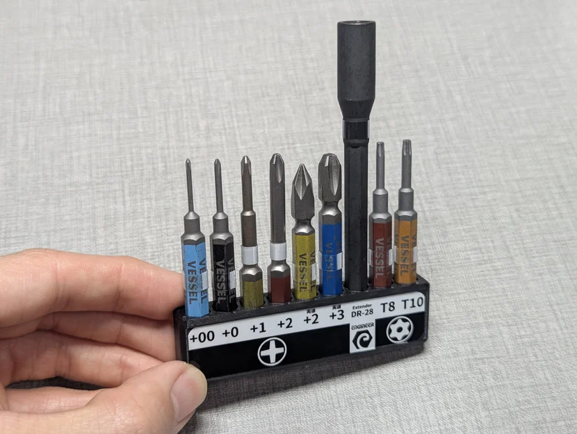 Giá giữ đầu vít 6.35mm (1/4) Hex Bit – Organizer snap-fit - Image 1